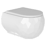 WC Wall Hung Kristal 60cm N.R.+S.Cover White Tur.